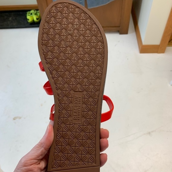 Women's Red Strappy Sandals - Picture 7 of 11